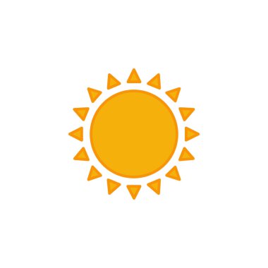 Güneş simgesi, vektör illüstrasyonu 