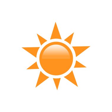 Güneş simgesi, vektör illüstrasyonu 