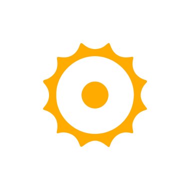 güneş simgesi. Düz tasarım 