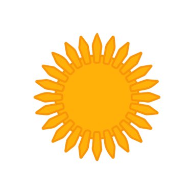 Güneş simgesi, vektör illüstrasyonu 