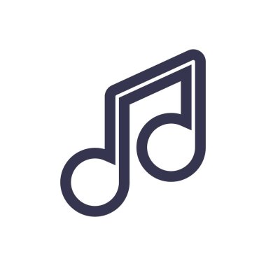 müzik notası ikon vektör illüstrasyonu