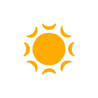 Güneş simgesi, vektör illüstrasyonu 