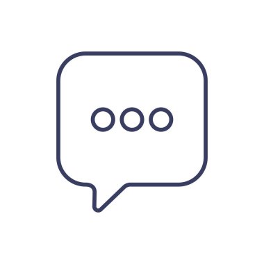 Biçimlendirilmiş konuşma balonu simgesi, vektör illüstrasyonu