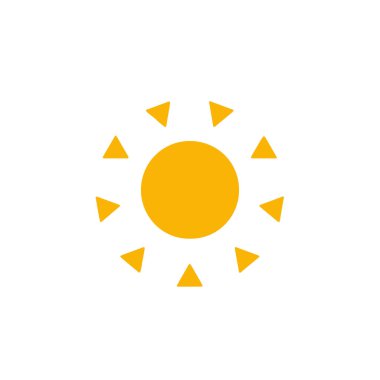 Güneş simgesi, vektör illüstrasyonu 