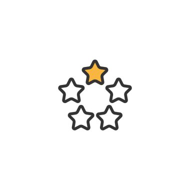 Soyut yıldız simgesi vektör illüstrasyonu