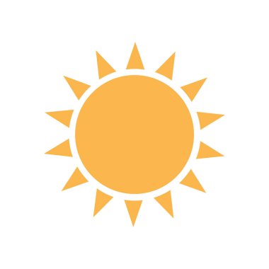 güneş simgesi. Düz tasarım 