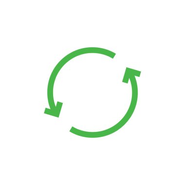 Yeşil geri dönüşüm sembolü kutsal kişilerin resmi, vektör çizim 