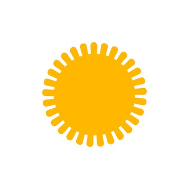 Güneş simgesi, vektör illüstrasyonu 