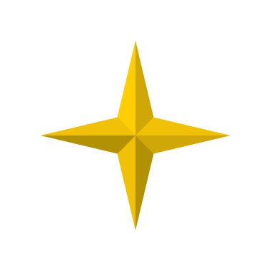Soyut yıldız simgesi vektör illüstrasyonu