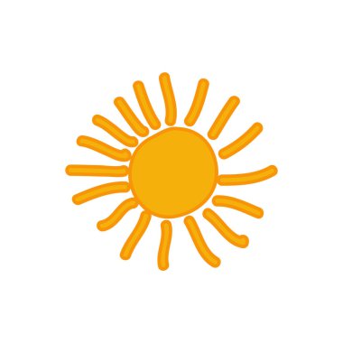 Güneş simgesi, vektör illüstrasyonu 