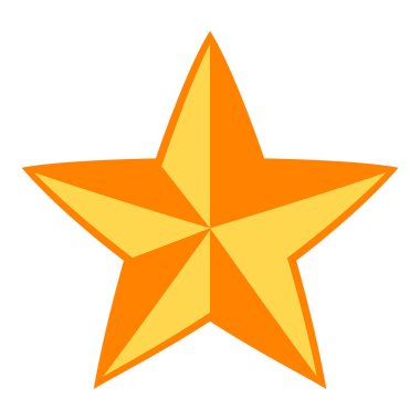 yıldız simgesinin renk vektör illüstrasyonu