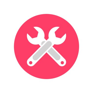 İngiliz anahtarı simgesi, vektör resimleme arkaplanı