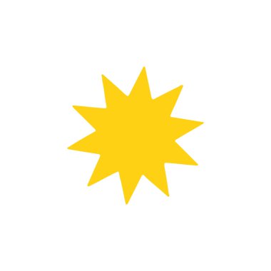 güneş simgesi. Düz tasarım 