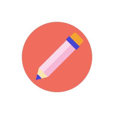 pencil icon. school and education symbol. flat illustration vector 