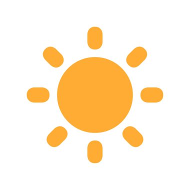 güneş simgesi. Düz tasarım 