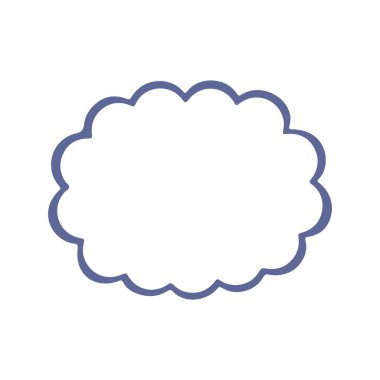 Biçimlendirilmiş konuşma balonu simgesi, vektör illüstrasyonu