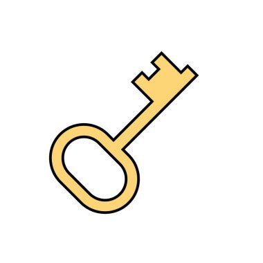 anahtar simgesi resimleme, vektör işareti sembolü