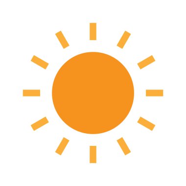 Güneş simgesi, vektör illüstrasyonu