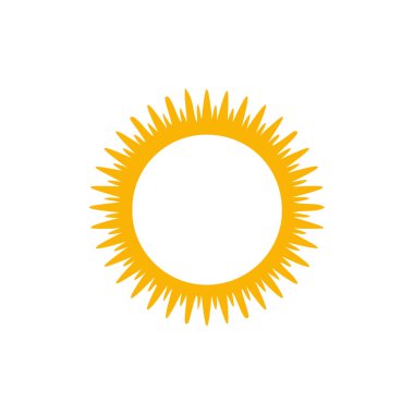 Güneş simgesi, vektör illüstrasyonu
