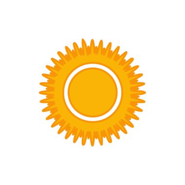 güneş simgesi. Düz tasarım 