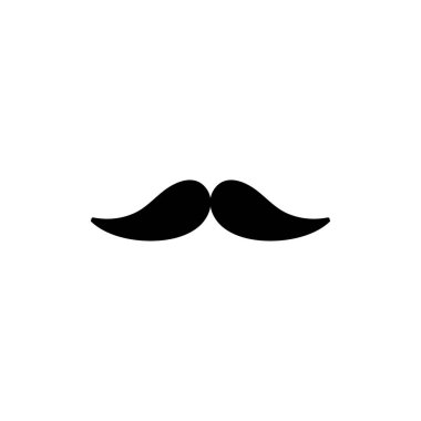 mustache icon vector. flat style illustration. 
