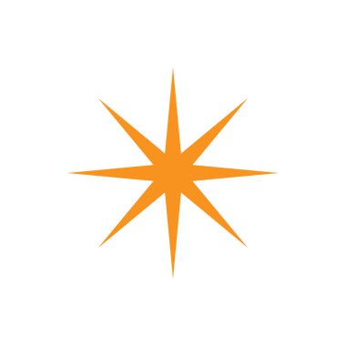 Soyut yıldız simgesi vektör illüstrasyonu