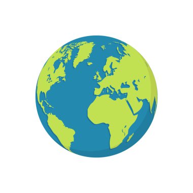 dünya haritası simgesi, vektör resimleme arkaplanı