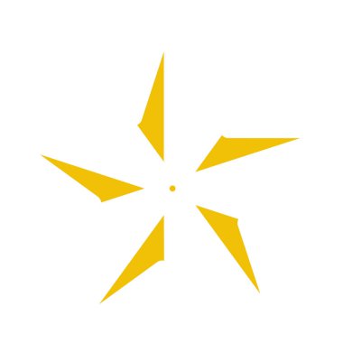 Soyut yıldız simgesi vektör illüstrasyonu