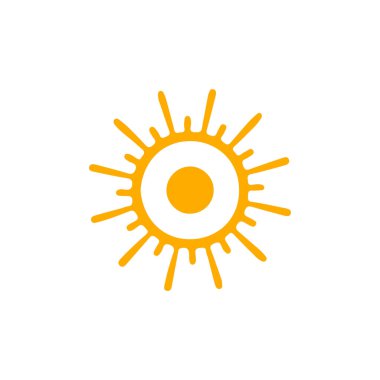 Güneş simgesi, vektör illüstrasyonu