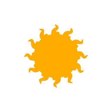 Güneş simgesi, vektör illüstrasyonu