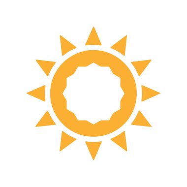 Güneş simgesi, vektör illüstrasyonu