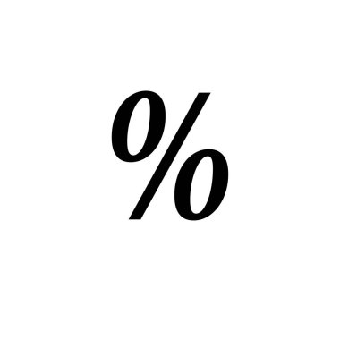 percent vector icon illustration on white background