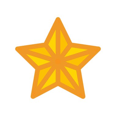 yıldız simgesinin renk vektör illüstrasyonu