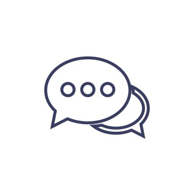 Biçimlendirilmiş konuşma balonu simgesi, vektör illüstrasyonu