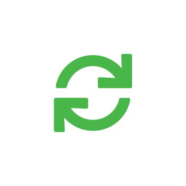 Yeşil geri dönüşüm sembolü kutsal kişilerin resmi, vektör çizim 