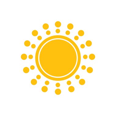 güneş simgesi. Düz tasarım 