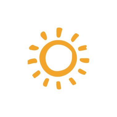 güneş simgesi. Düz tasarım 