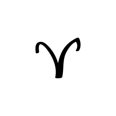 zodiac aries symbol icon illustration 