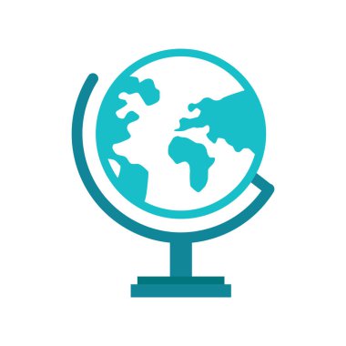 dünya haritası simgesi, vektör resimleme arkaplanı