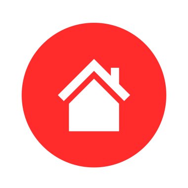 Emlak konsepti ev simgesi, vektör illüstrasyonu