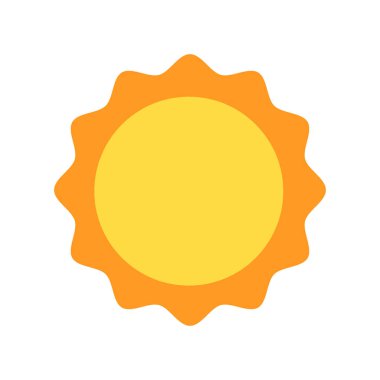 Güneş simgesi, vektör illüstrasyonu