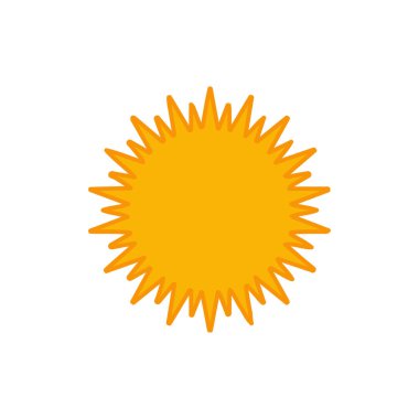 güneş simgesi. Düz tasarım 