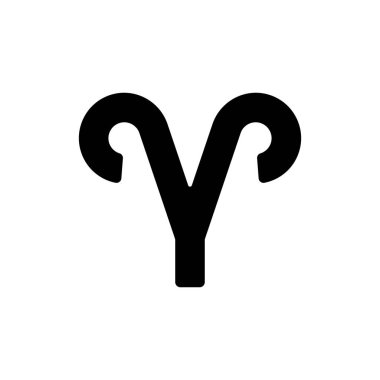 zodiac aries symbol icon illustration 