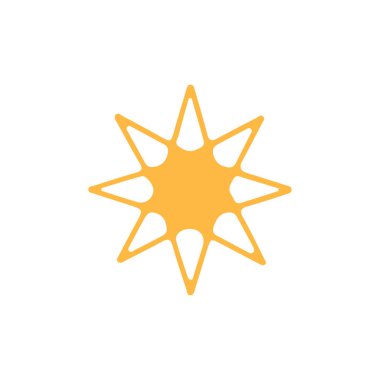 Soyut yıldız simgesi vektör illüstrasyonu