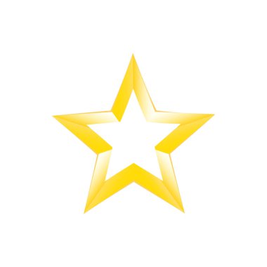 yıldız simgesinin renk vektör illüstrasyonu