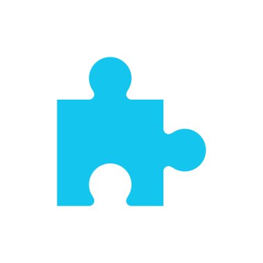 Yapboz simgesi, yapboz vektör çizimi ve alan arkaplanını kopyala