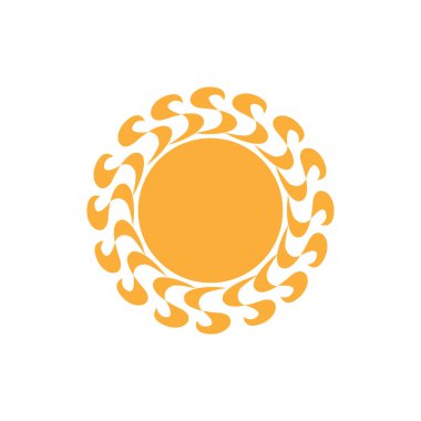 Güneş simgesi, vektör illüstrasyonu