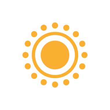 Güneş simgesi, vektör illüstrasyonu