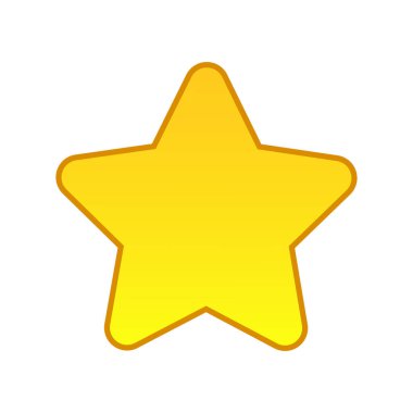 yıldız simgesinin renk vektör illüstrasyonu