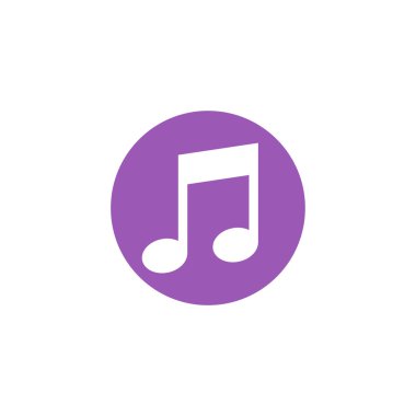 müzik notası ikon vektör illüstrasyonu